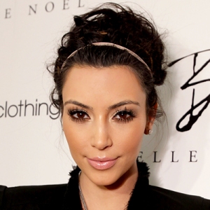 Kim Kardashian updo with hairband